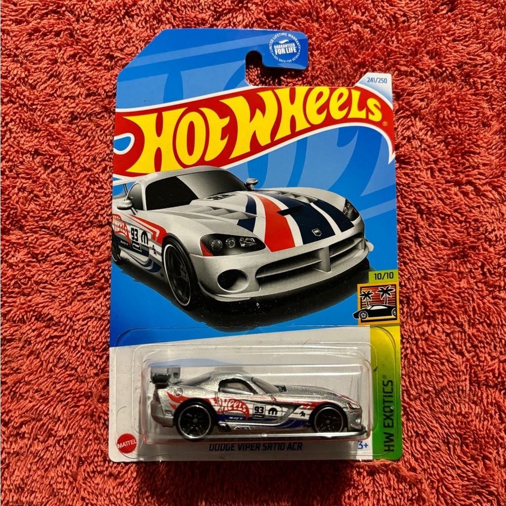 Silver Dodge Viper SRT10 ACR Toy Car